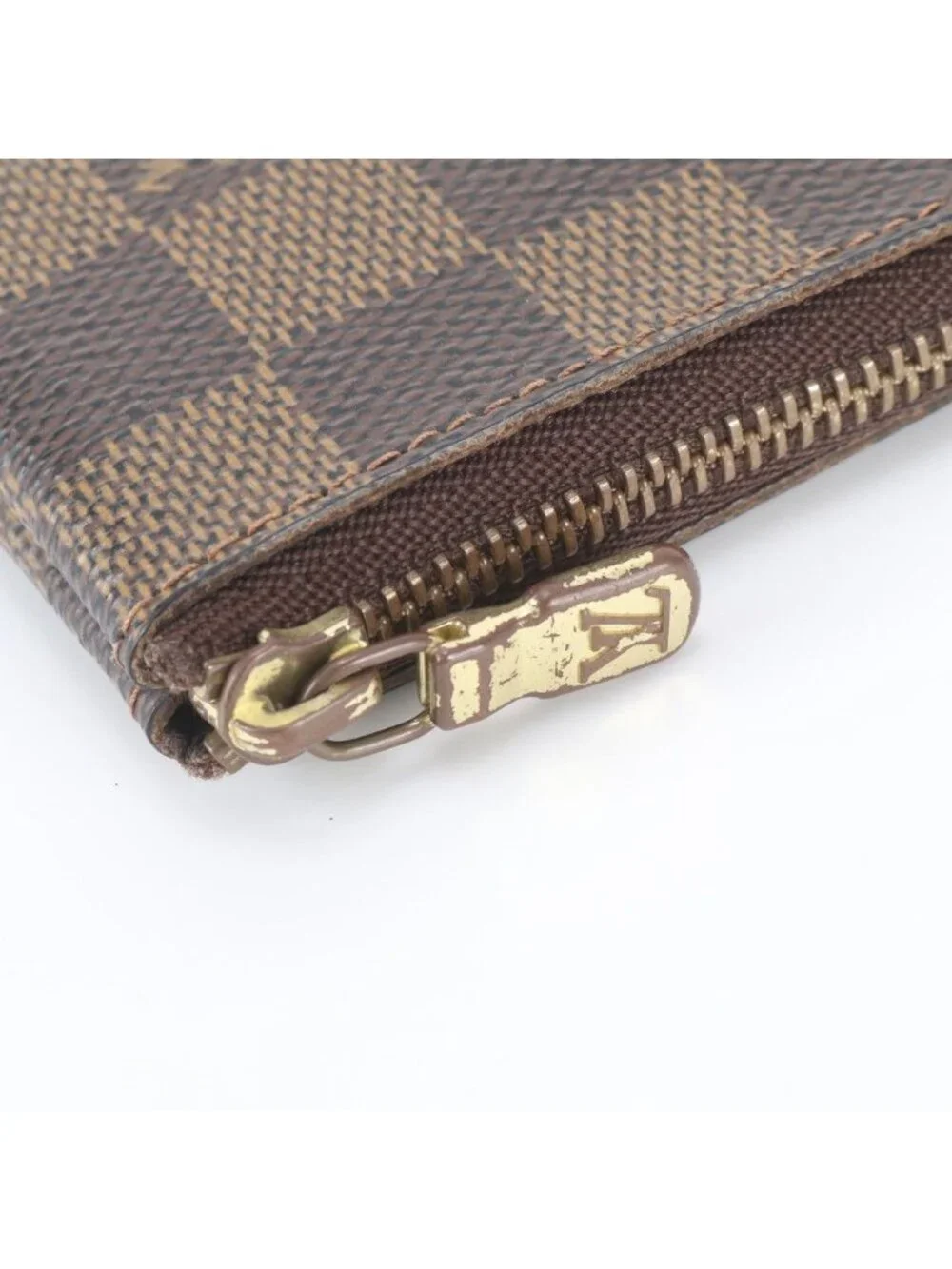 Louis Vuitton Damier Pochette Cles Leather Coin Purse